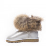 Ugg Fox Fur Mini Metallic White