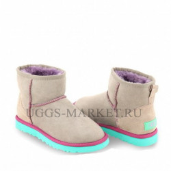 Ugg Classic Mini Grey-Aqua