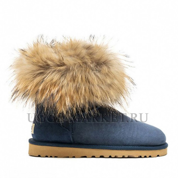 Ugg Fox Fur Mini Navy