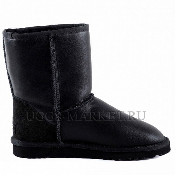Ugg Mens Classic Short Metallic Black