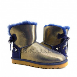 Ugg Bailey Bow Mini Braid Glitter Blue