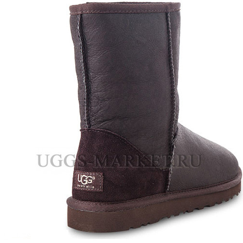 Ugg Mens Classic Short Metallic Chocolate