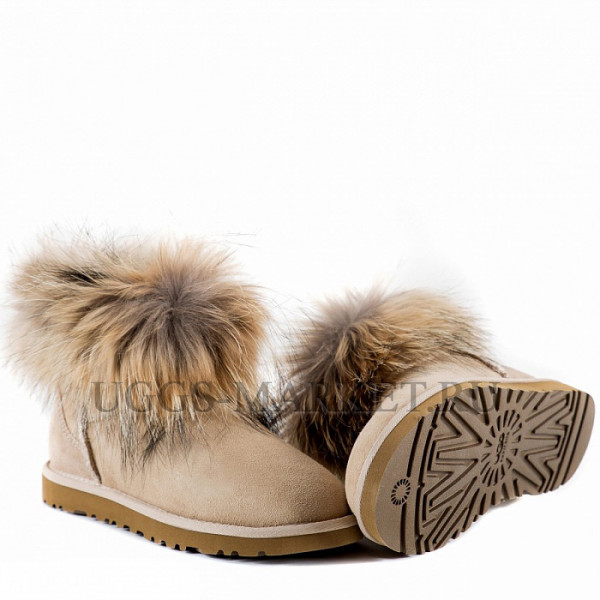 Ugg Fox Fur Mini Sand
