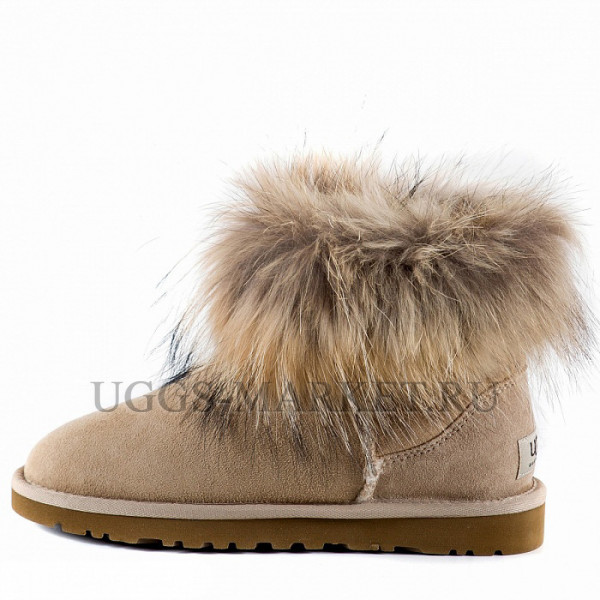 Ugg Fox Fur Mini Sand